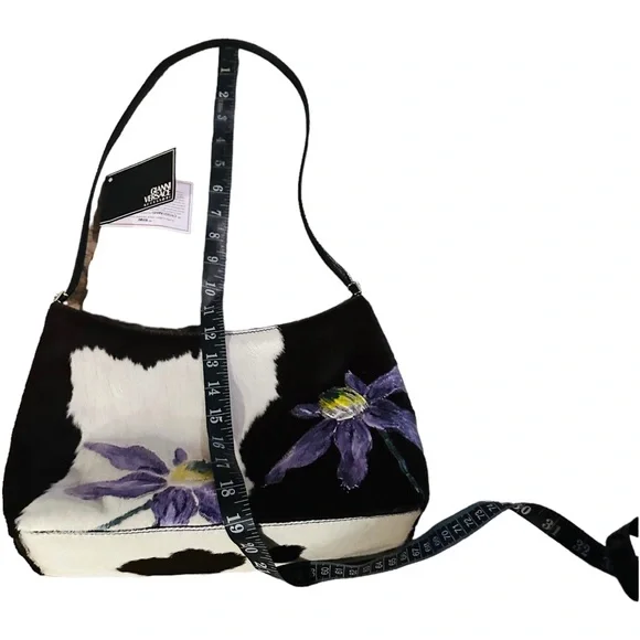 Versace Vintage Pony Hair Hand-Painted Purse NWOT 1999 - Picture 16 of 16